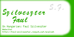 szilveszter faul business card